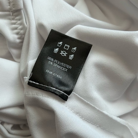 NWT Norma Kamali Diana Ruched One Shoulder Mini Dress in White Sz XS - Picture 10 of 10